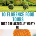 a collage of food tours in Florence for Pinterest.