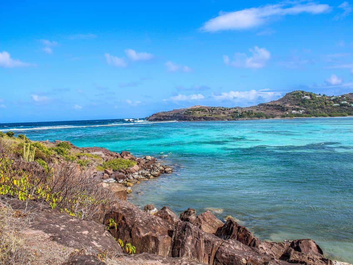Rocky shore with ocean. Rocky shore with ocean.