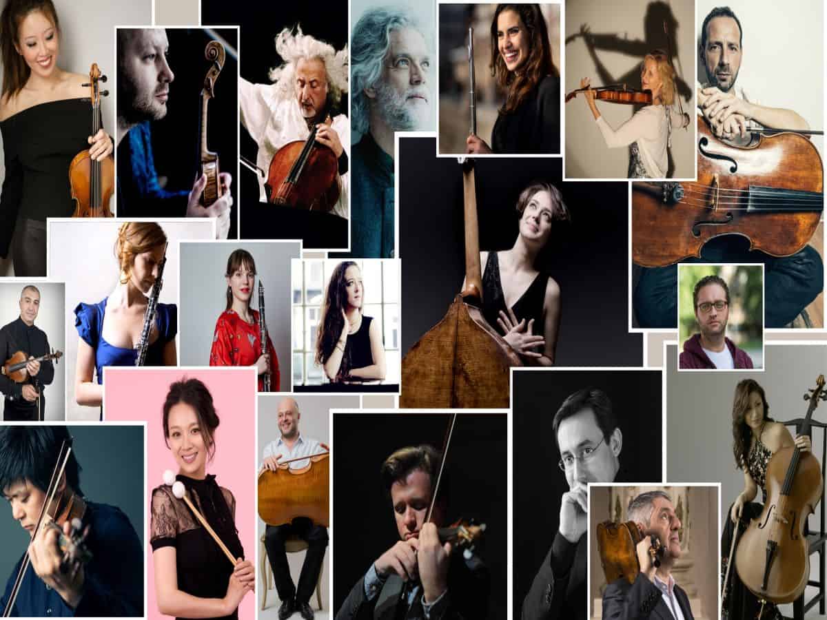 A collage of musicians. A collage of musicians.