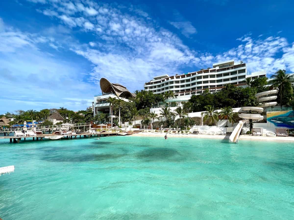 View of Impression Isla Mujeres by Secrets from the water.