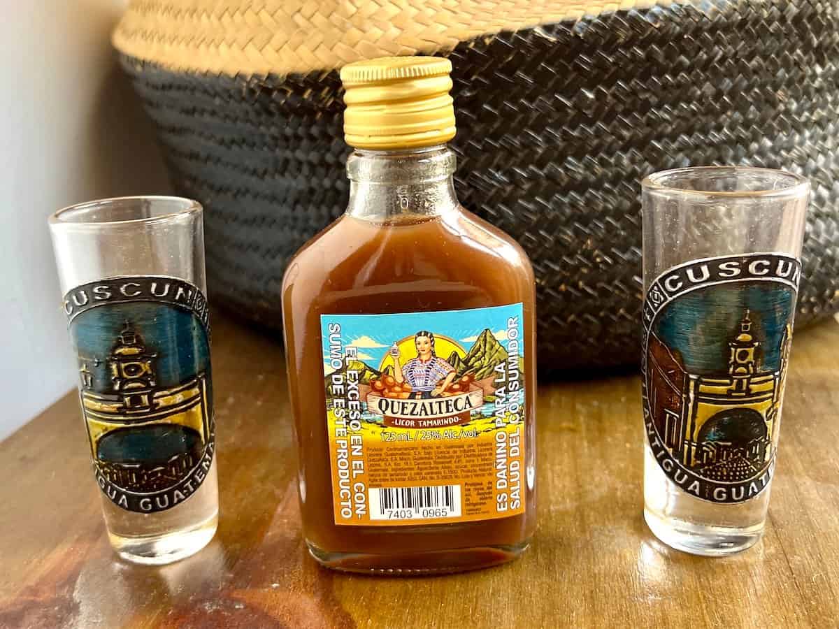 Some shot glasses and some Quetzalteca.