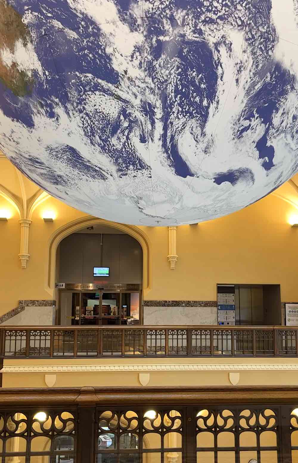 Earth as seen in the Science Centre of Ottawa. 