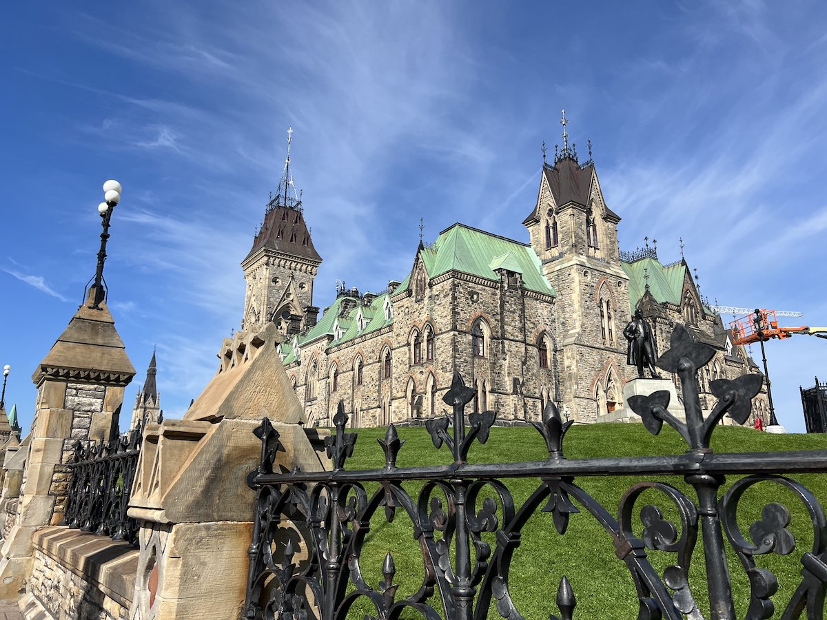 Canadian  Parliament Buildings  on a sunny day. 