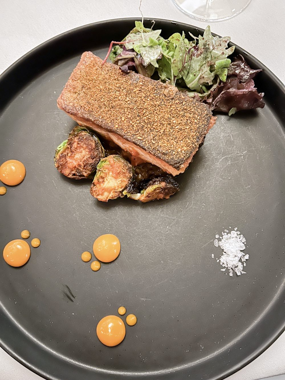Salmon at Aiana Restaurant Collective. 