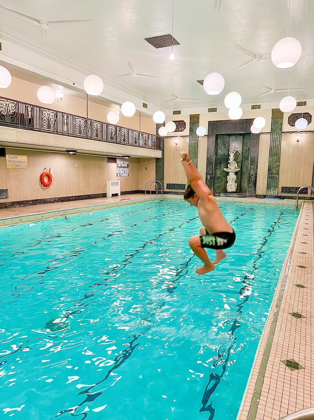 Swimming pool at Fairmont Château Laurier.