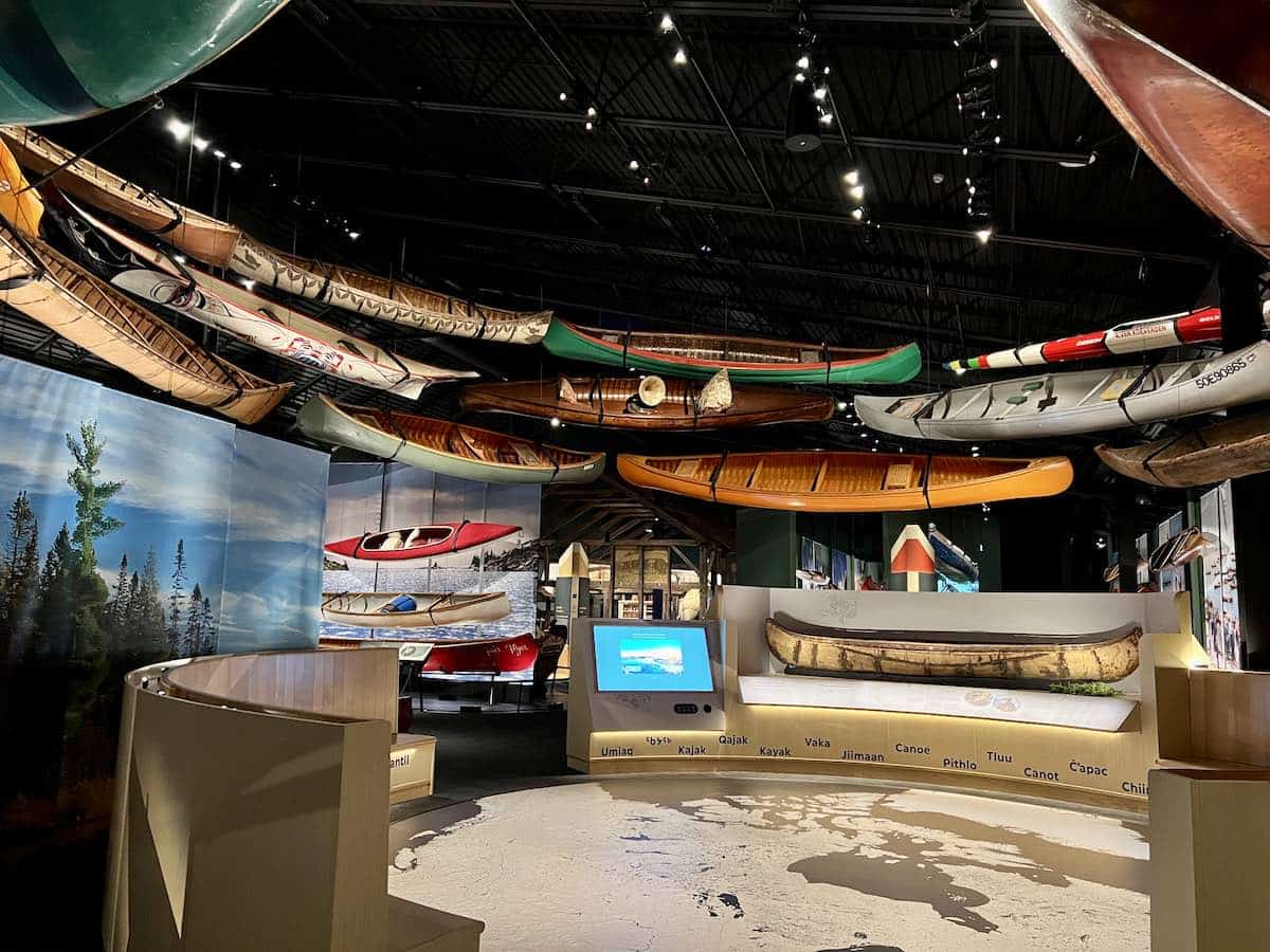Entrance to the 20,000 SF Exhibition Hall at the Canadian Canoe Museum.