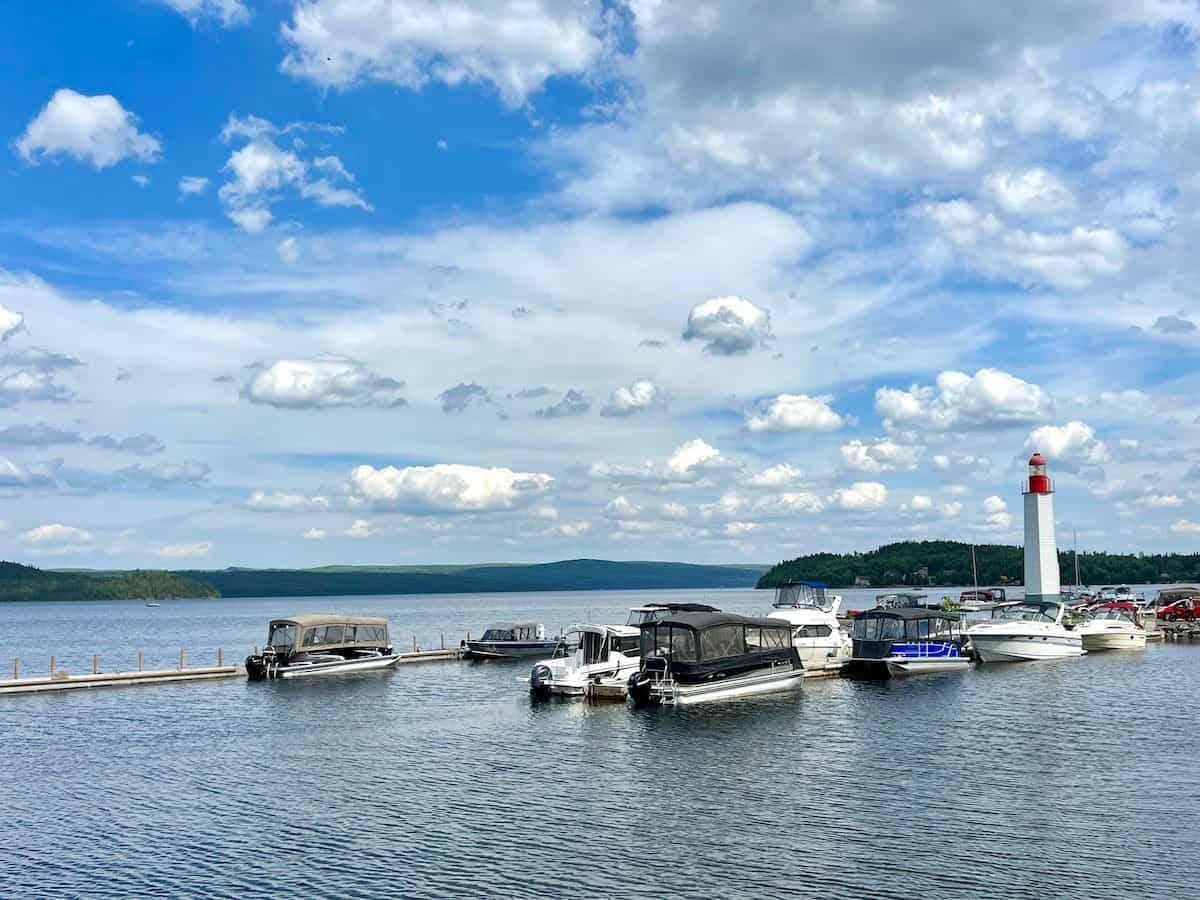 Lighthouse on Lake Temiscouata, Quebec.
