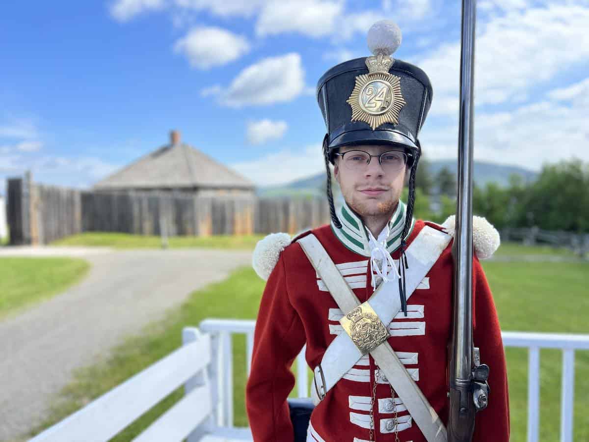 Soldier at Fort Ingall at Témiscouata-sur-le-Lac.