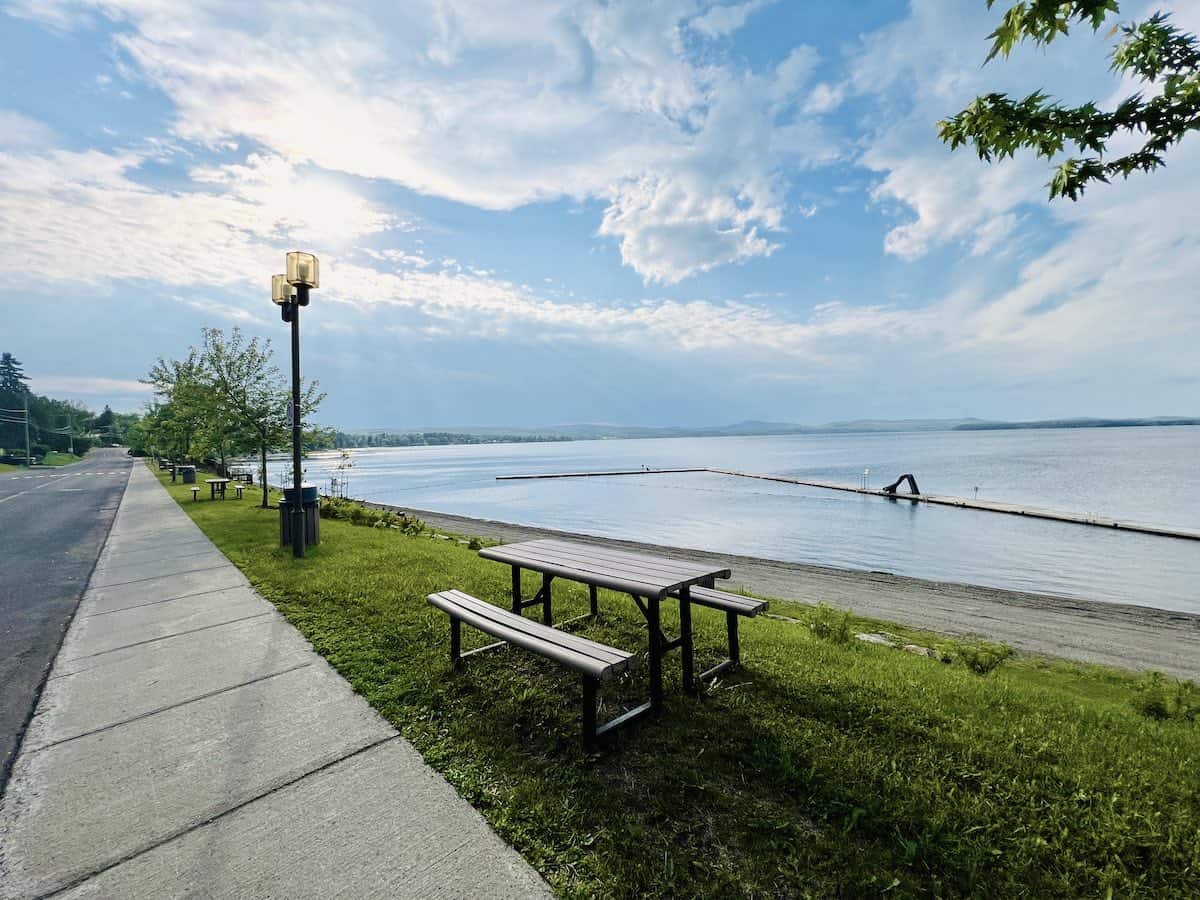Lake Témiscouata swimming beach.