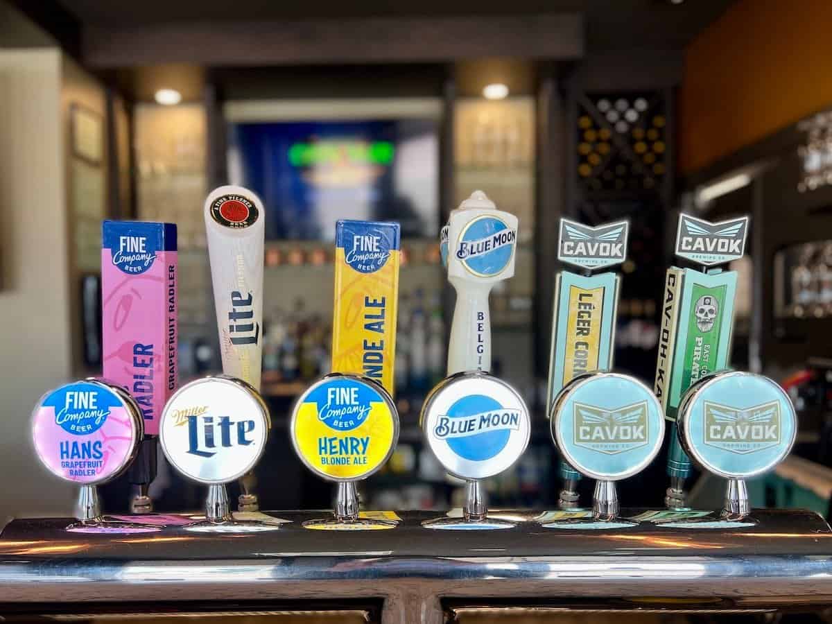 Craft beer on tap in New Brunswick. 