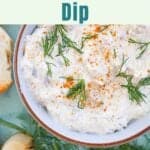 Pinterest image of smoked herring dip.