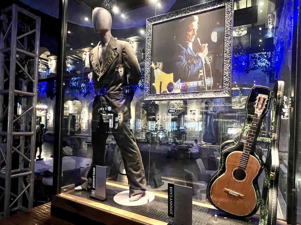 Johnny Cash exhibit in the Hacienda Azul section.