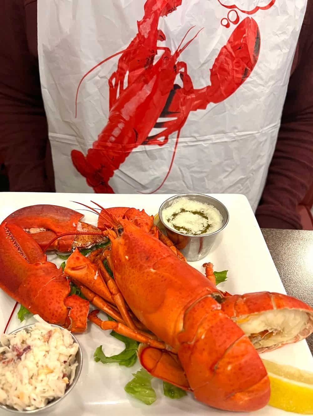 A lobster dinner in New Brunswick.