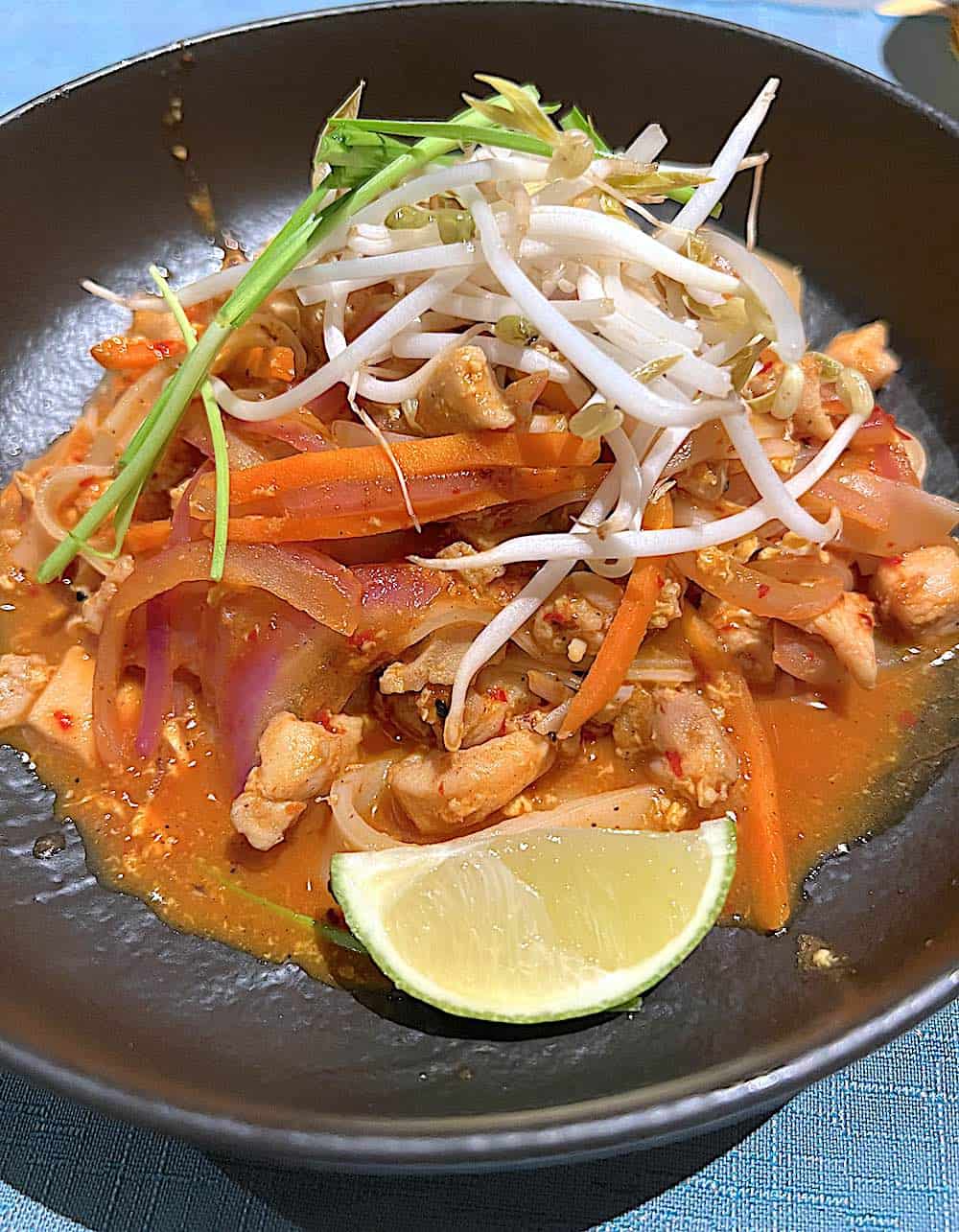 Wai's Pad Thai features handmade noodles.