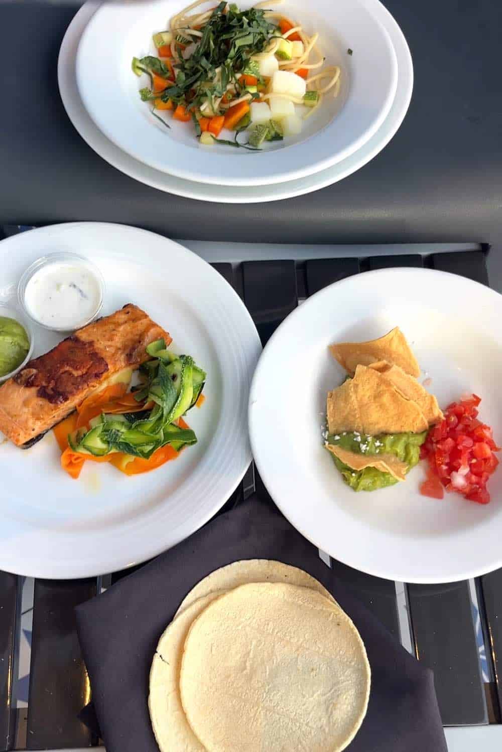 Grilled salmon on the in-room dining menu at Hard Rock Riviera Maya. 