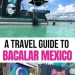 Collage of sights of Laguna de Bacalar