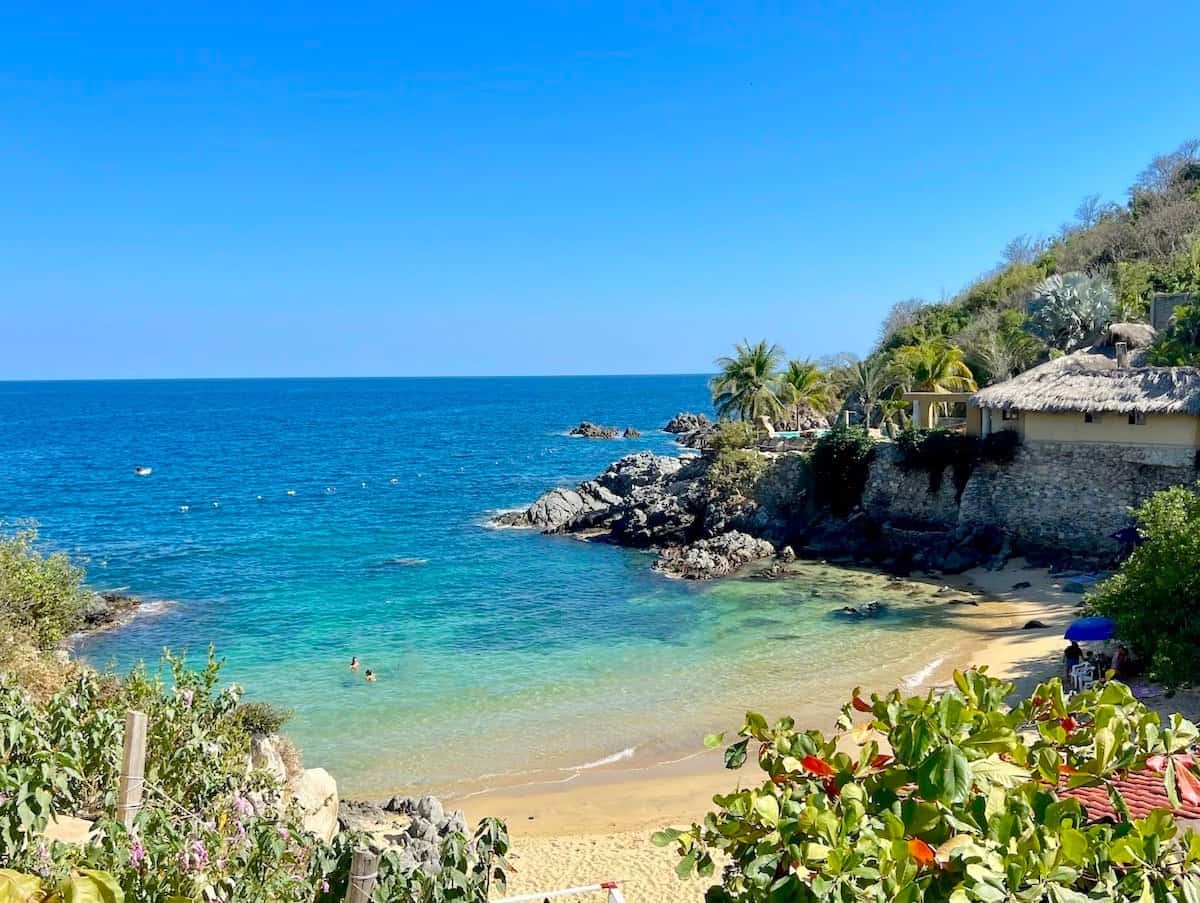Playa Estacahuite is one of the best swimming beaches on Oaxaca's Coast.
