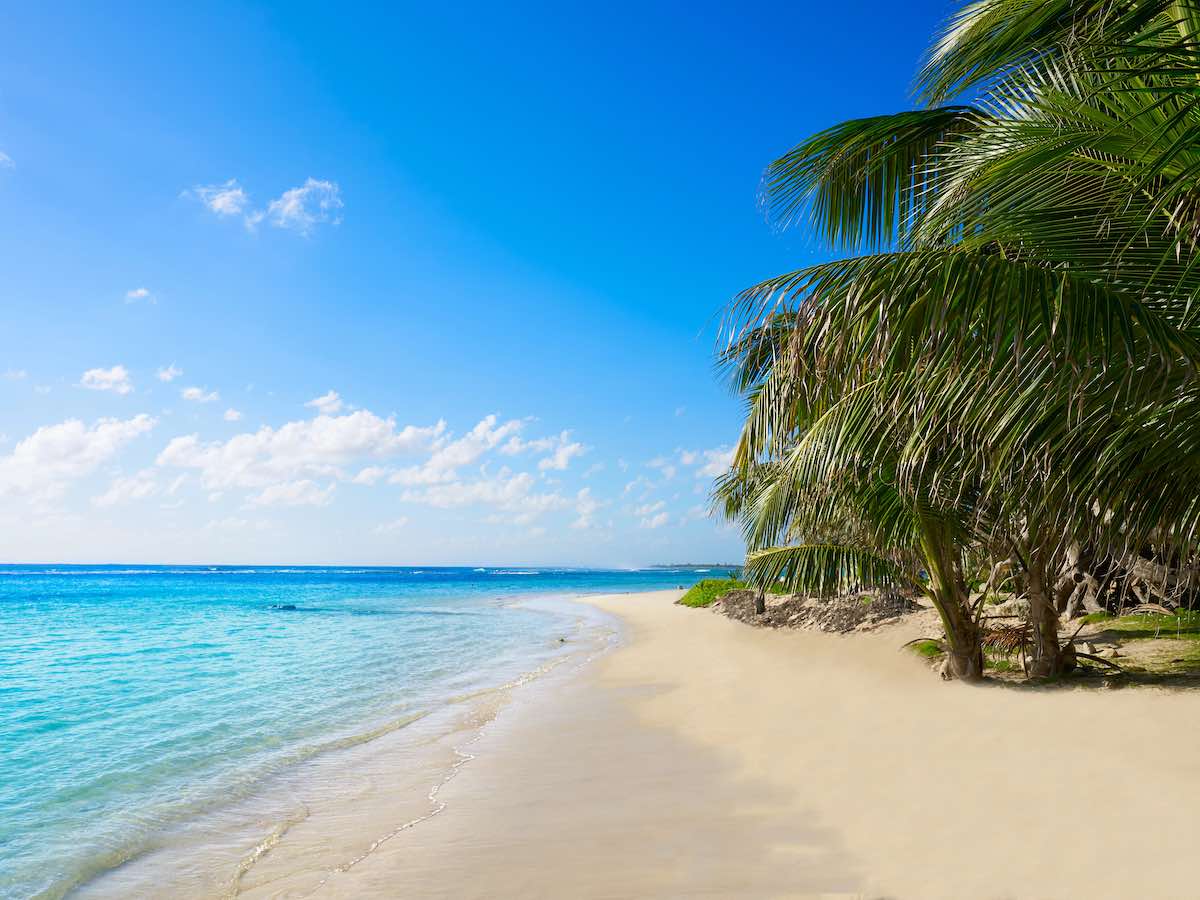 Mahahual beach on a sunny day.