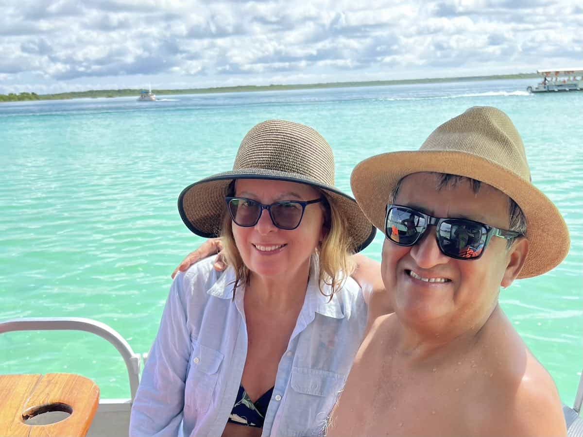 Boat tour on Bacalar Lake.