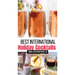 Collage of Christmas Cocktails from Around the World.