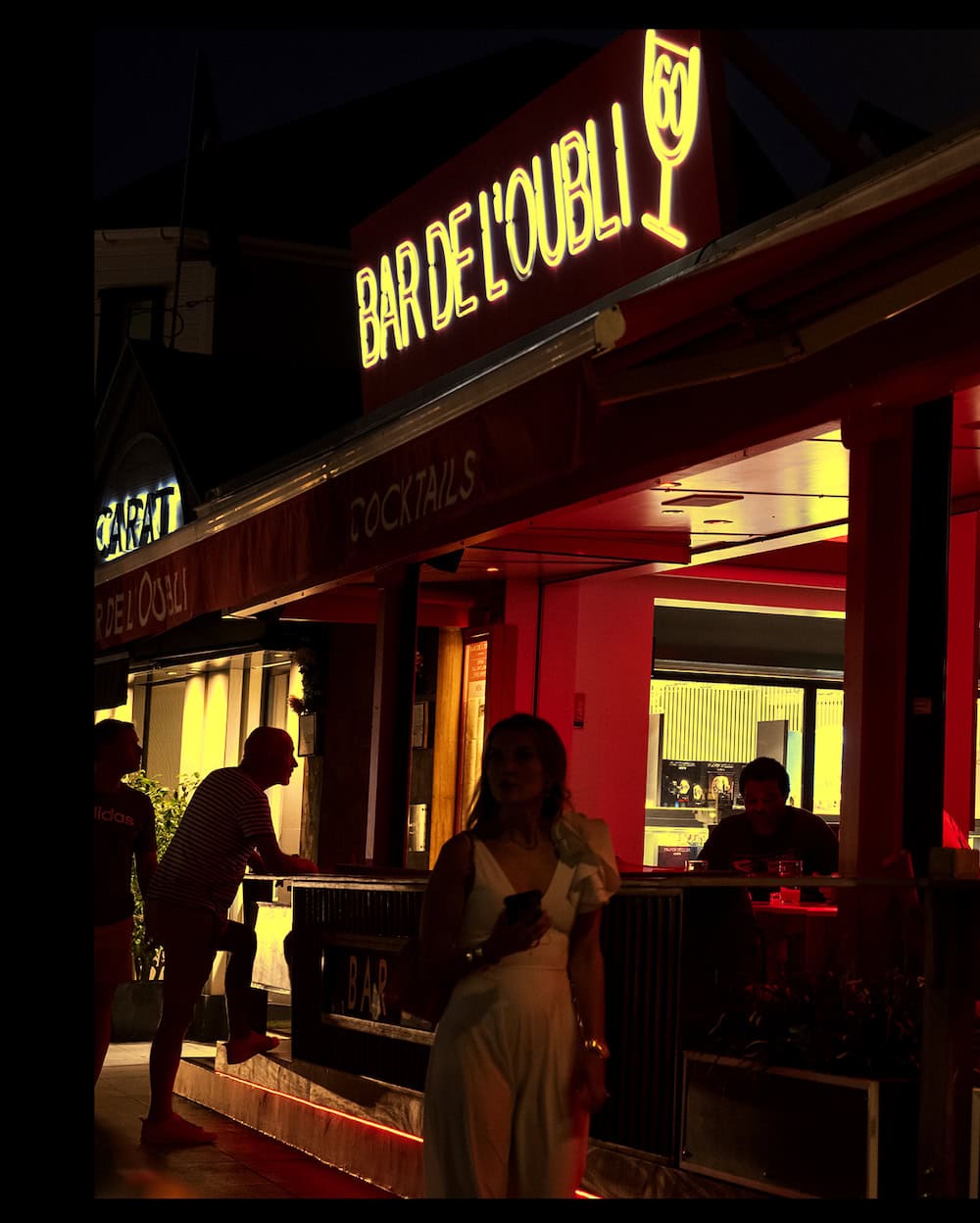 Night scene at Bar de L'Oubli. (Credit: Sharon Matthews-Stevens).