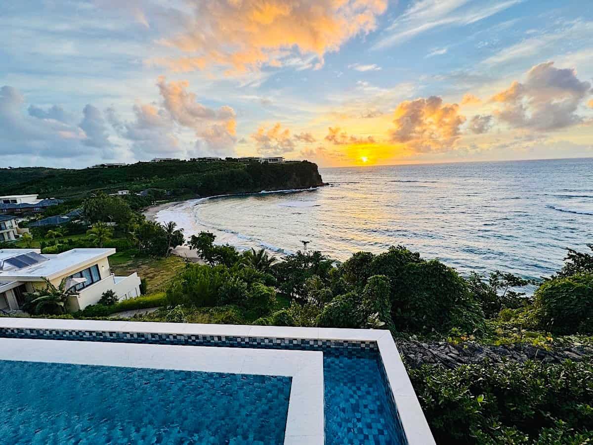 View of the coast from Six Senses La Sagesse. (Credit: Jennifer Bain)