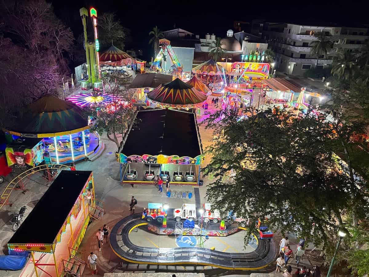Midway at the Carnival in Santa Cruz, Huatulco. 